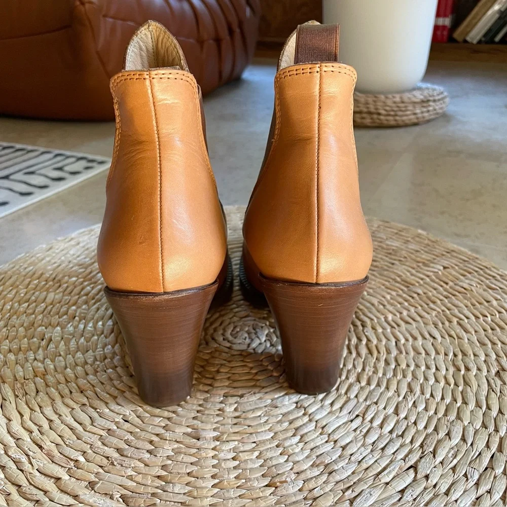 Acne Studios Tan Leather Ankle Boots Size 39 / US 9 - Picture 3 of 5